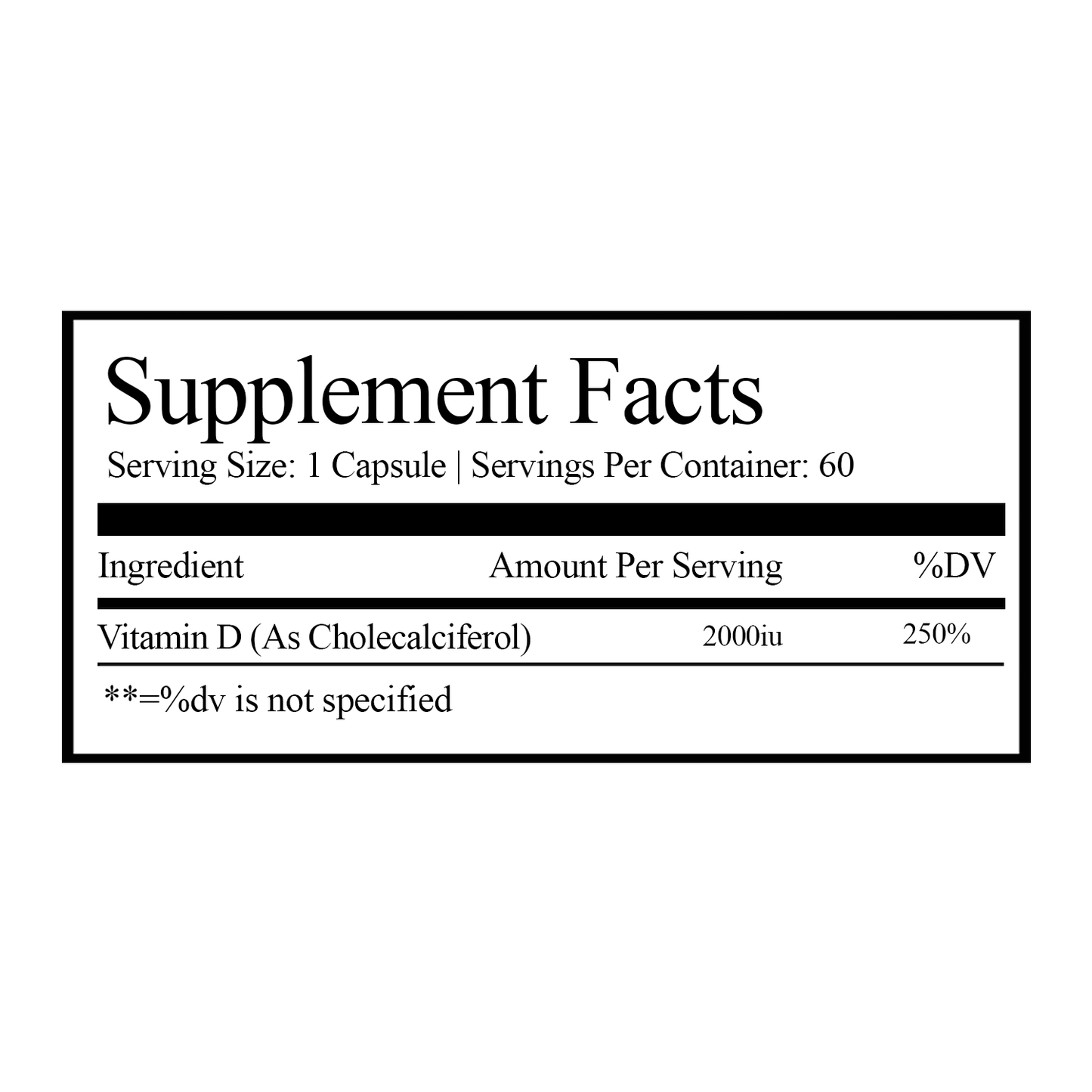 Vitamin D - 2000iu